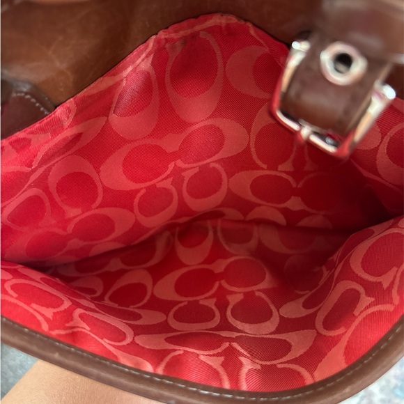 Vintage Coach Hamilton Cognac Glovetanned Leather Satchel shoulder bag - Picture 9 of 12